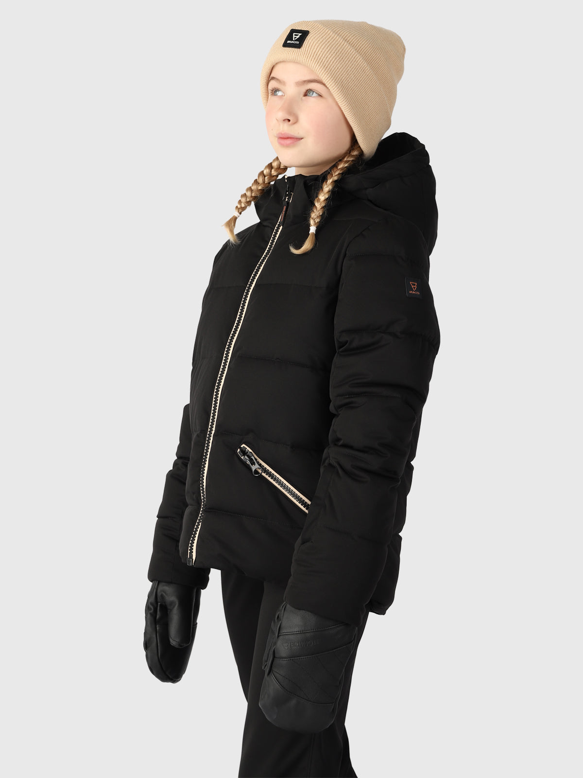 Iraika Girls Puffer Snow Jacket | Black