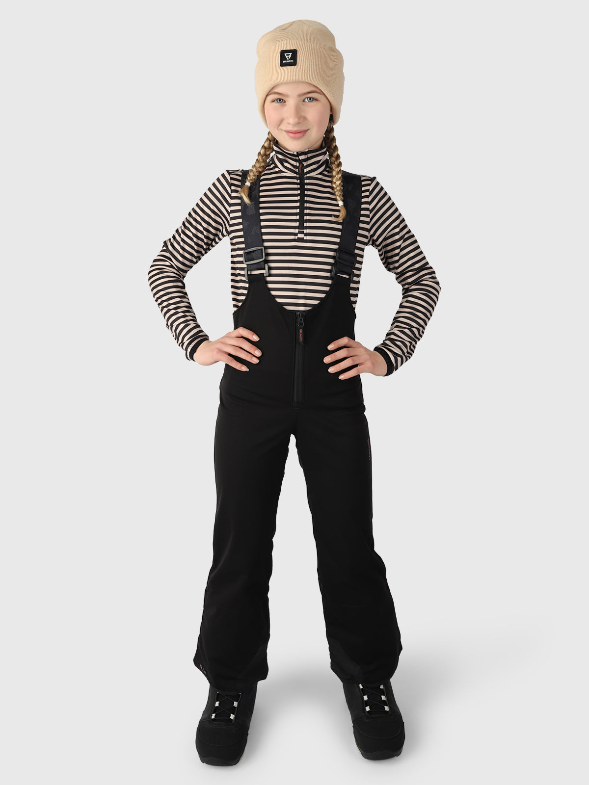 Avalanchy Girls Ski Bib Pants | Black