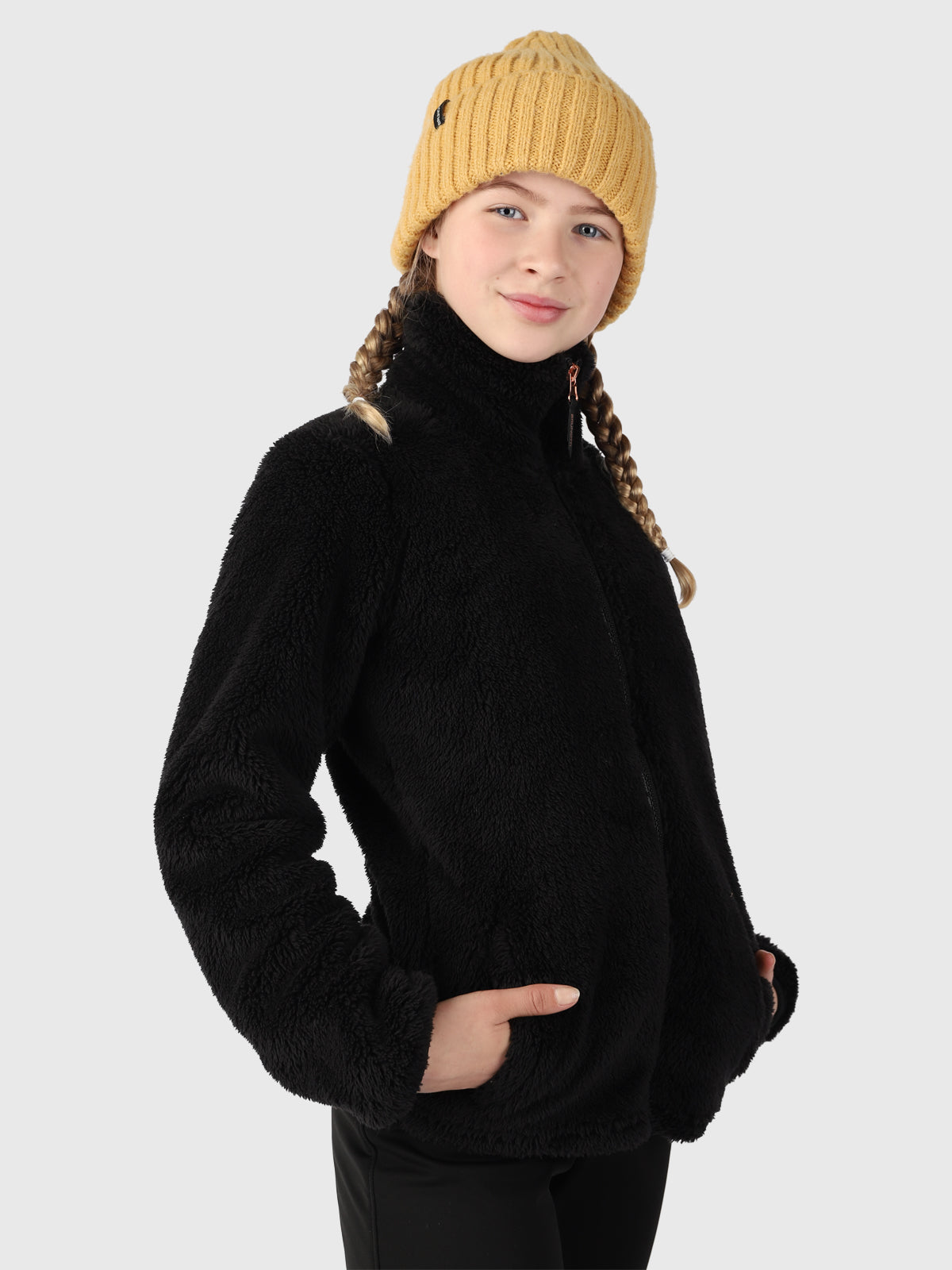 Kyoti Mädchen Fleece Vest | Schwarz