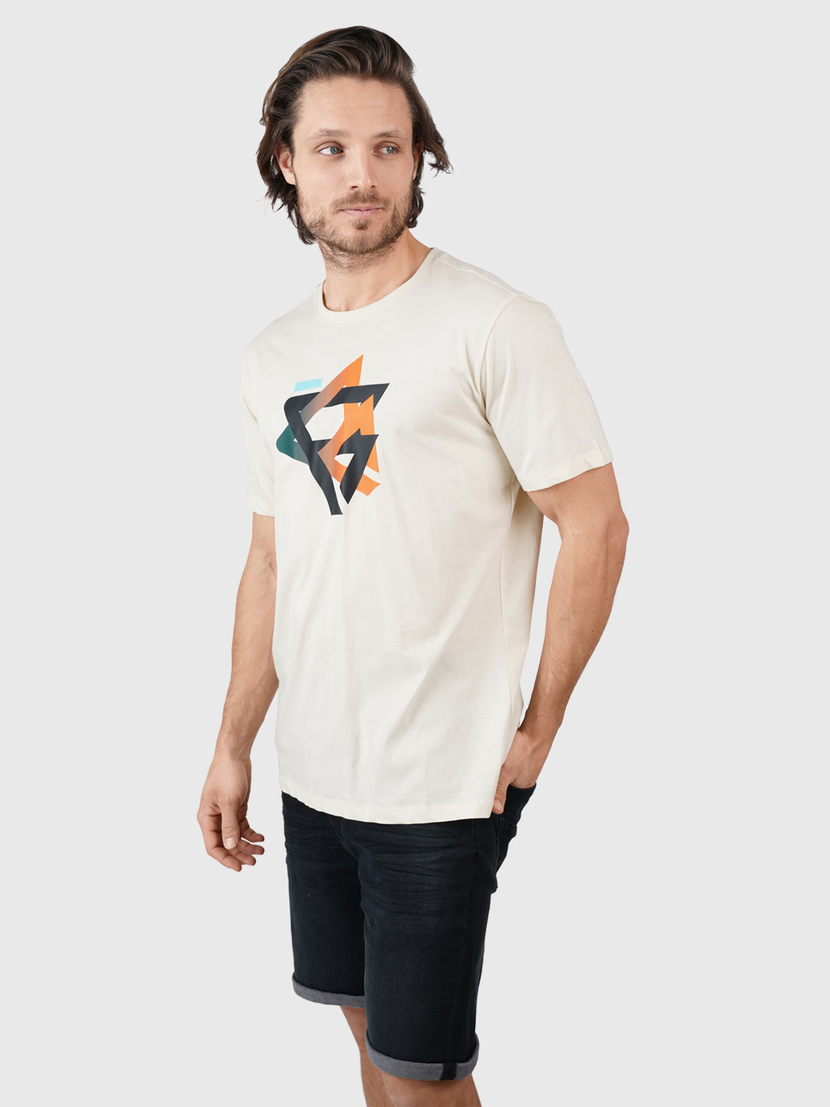 Icon-R Men T-shirt | White-Beige