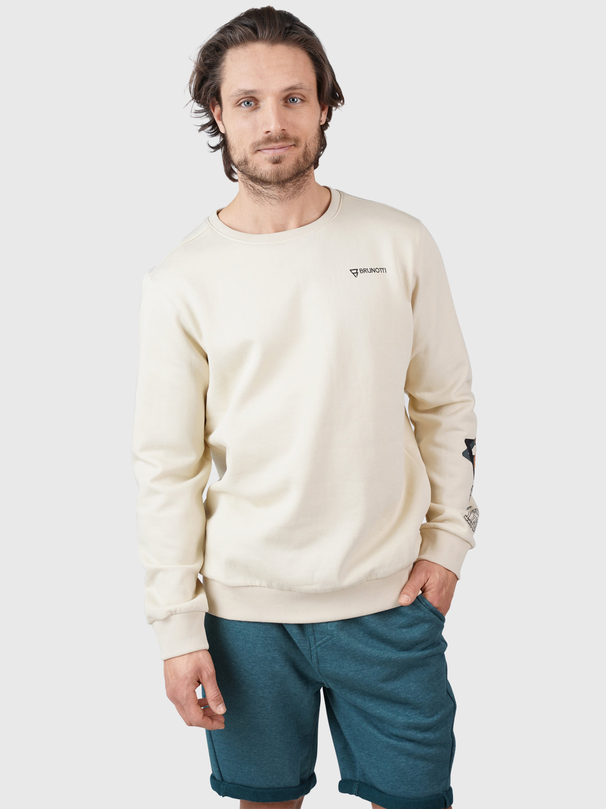 Murray-R Herren Sweatshirt | Weiß-Beige