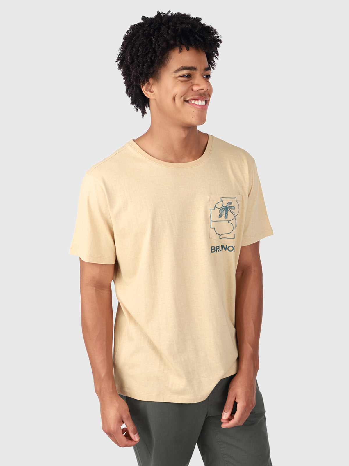 Axle-Neppy Men T-shirt | Beige