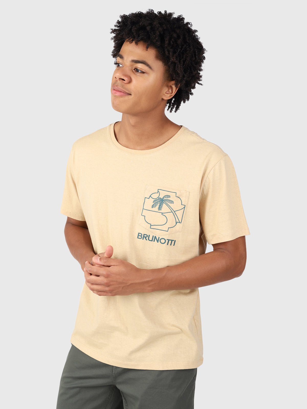 Axle-Neppy Men T-shirt | Beige