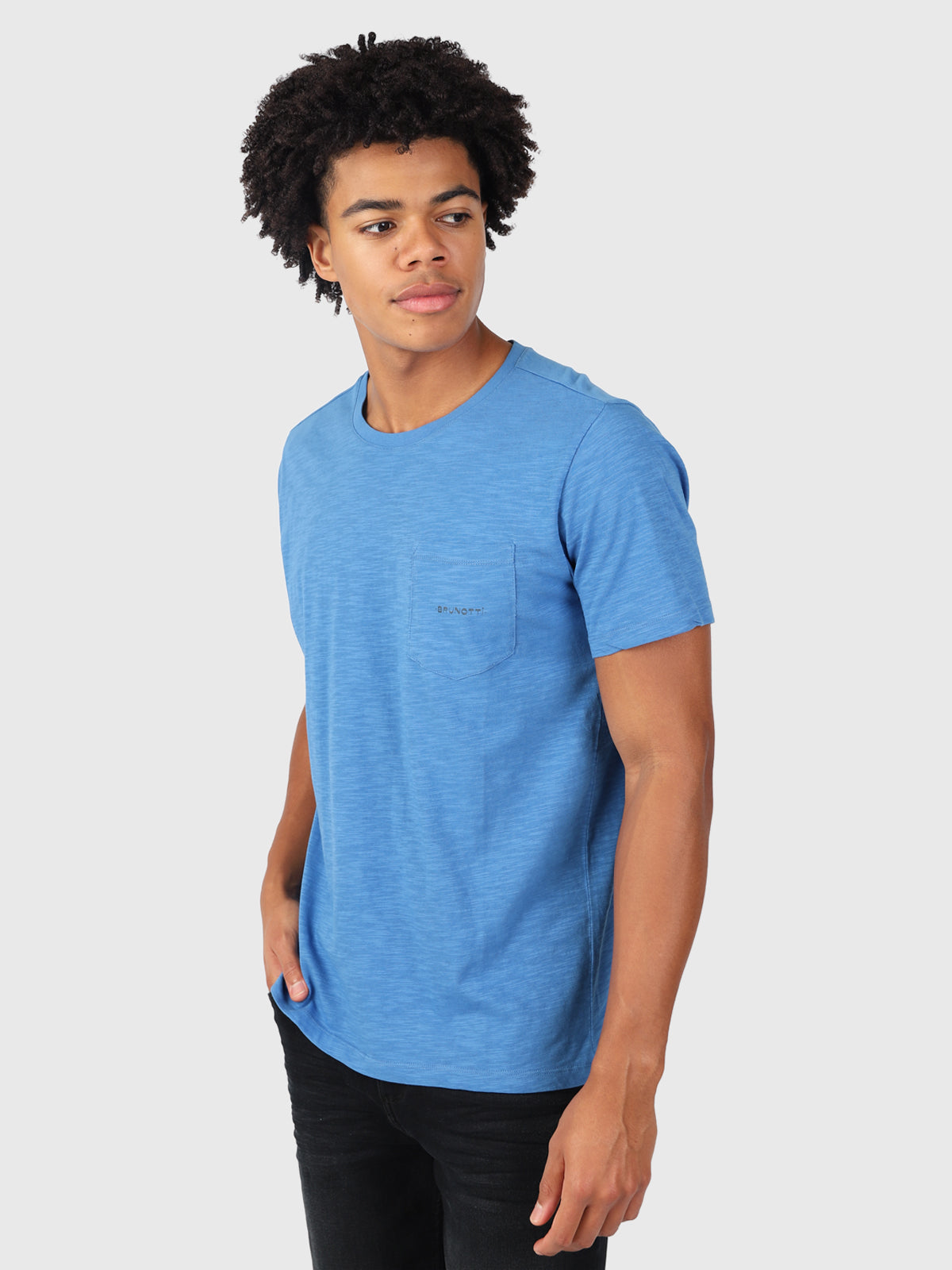 Axle-Slub Men T-shirt | Blue