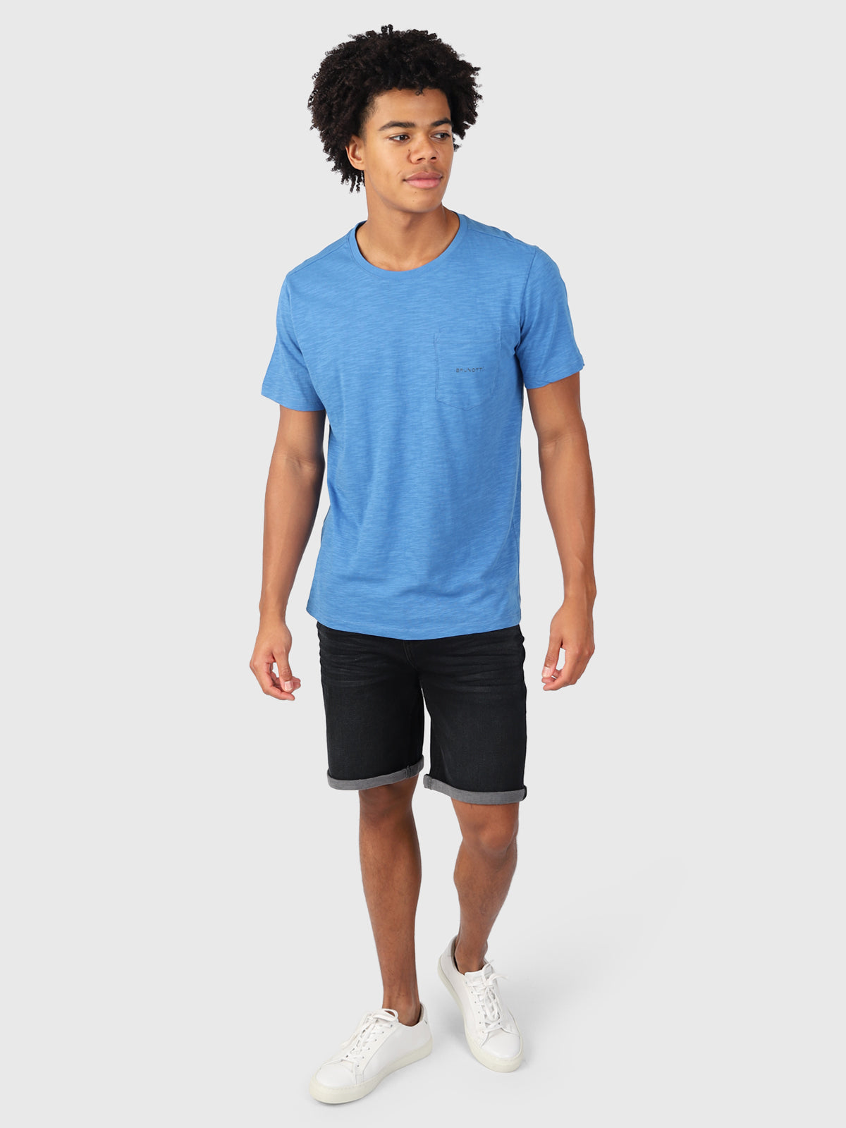 Axle-Slub Men T-shirt | Blue