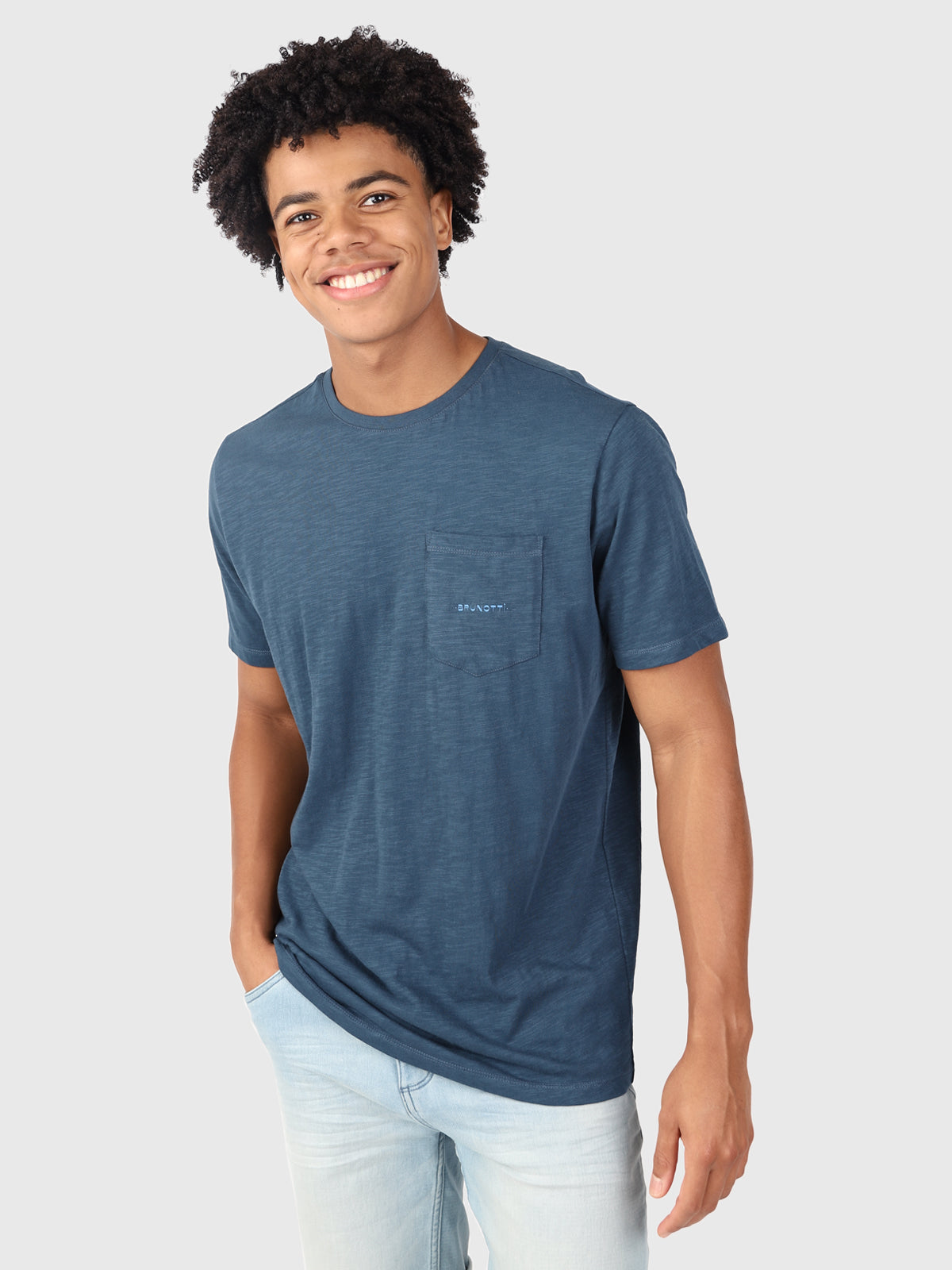 Axle-Slub Herren T-shirt | Blau