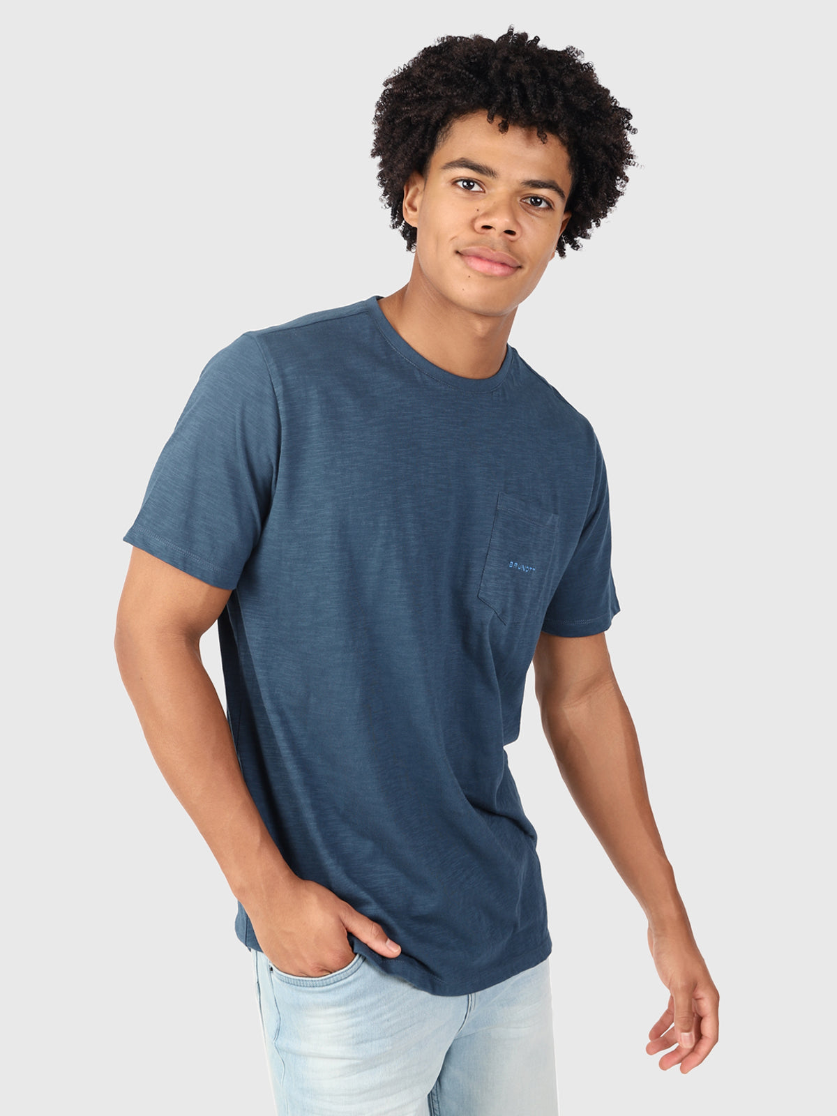 Axle-Slub Men T-shirt | Blue