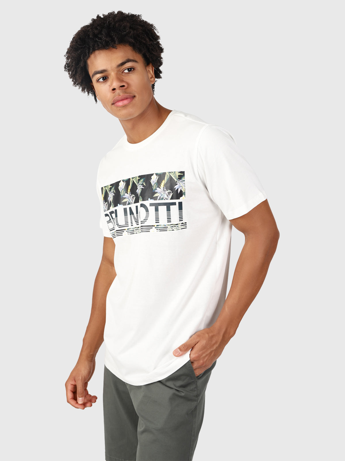 Nature-Block Herren T-shirt | Off-White