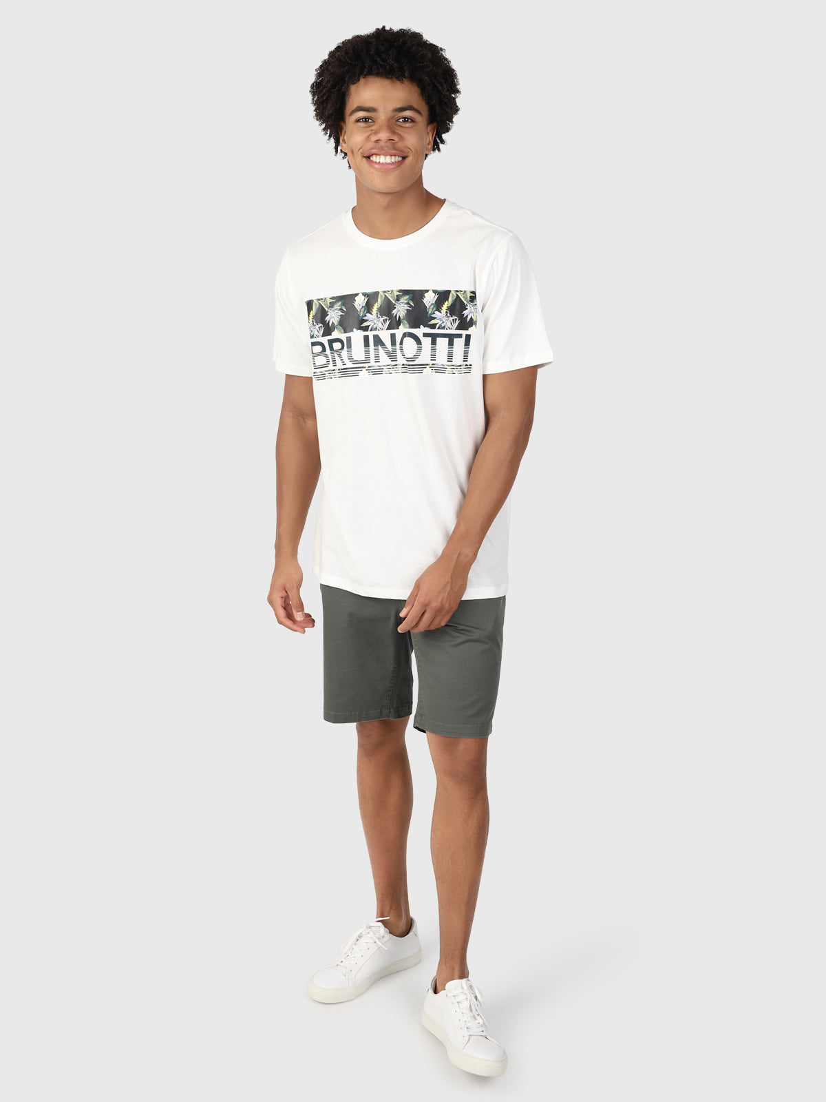 Nature-Block Herren T-shirt | Off-White