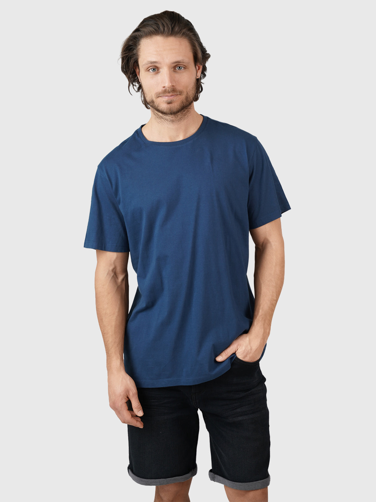 Oval-Mountain Men T-shirt | Blue