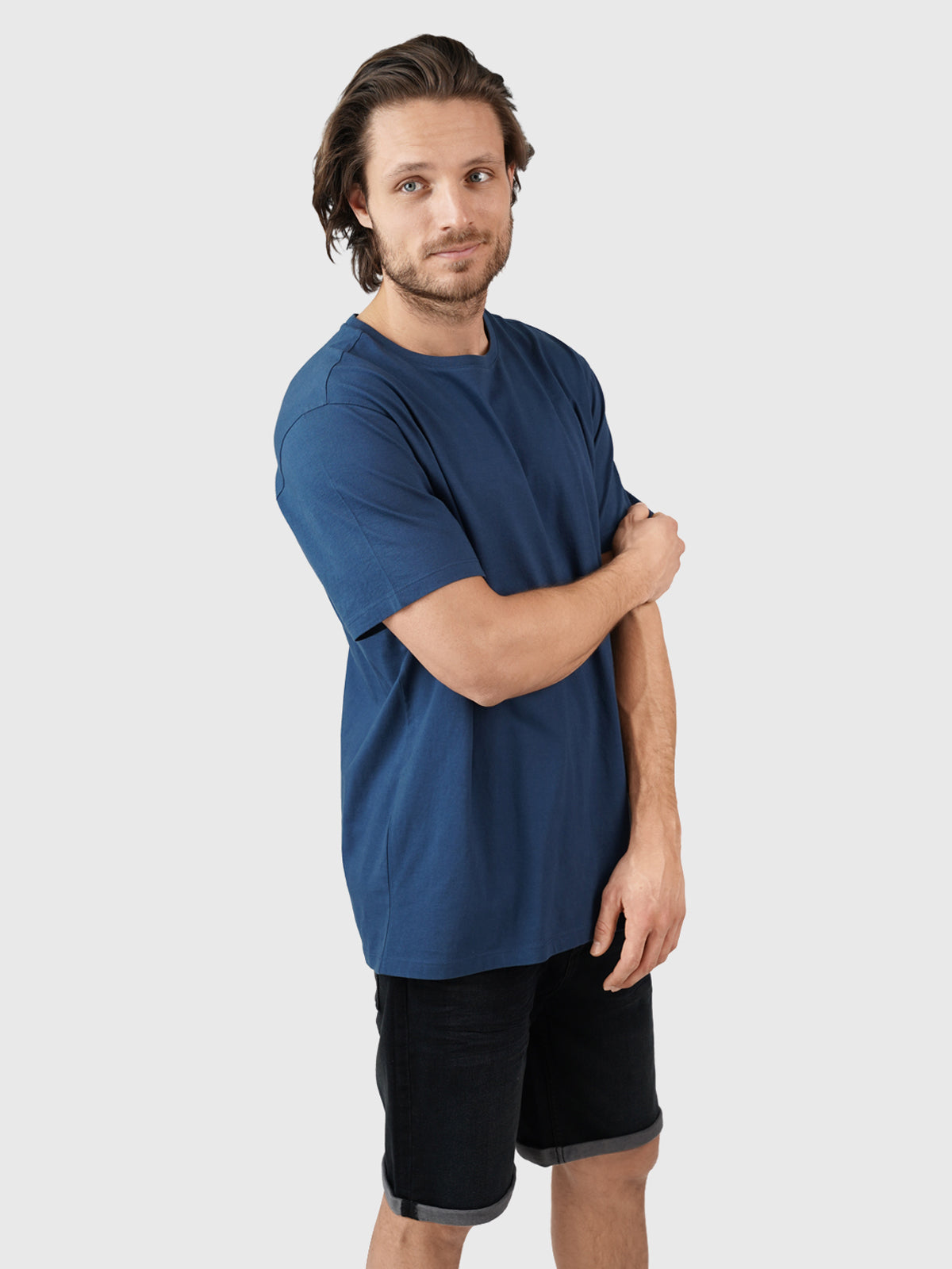 Oval-Mountain Men T-shirt | Blue