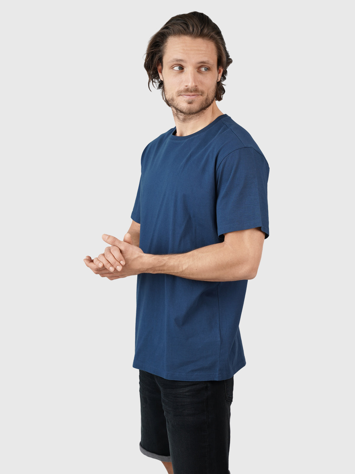 Oval-Mountain Heren T-shirt | Blauw