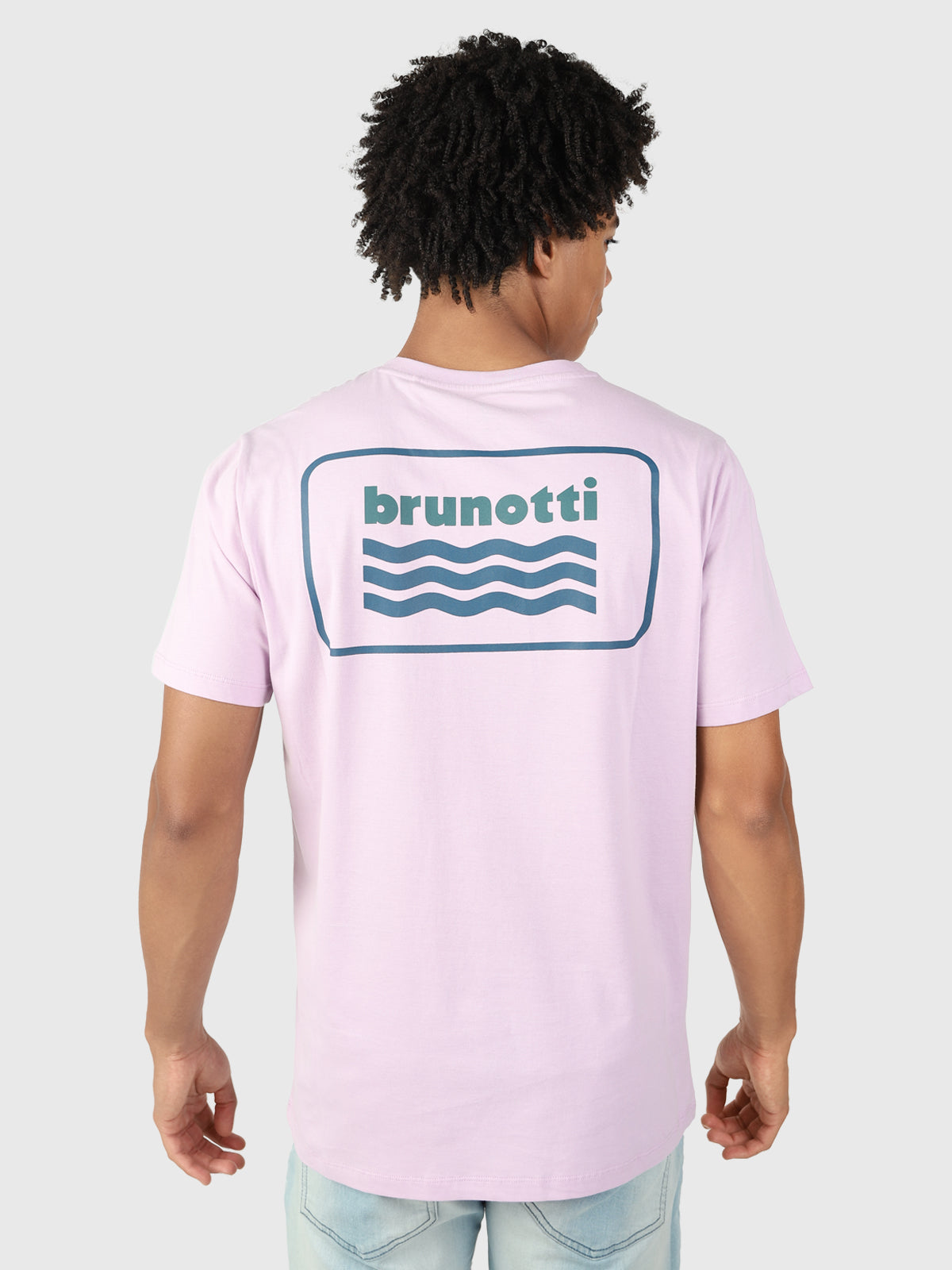 Logo-Wave Men T-shirt | Purple