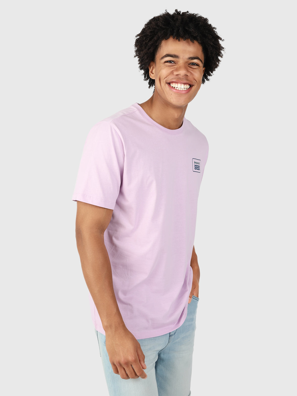 Logo-Wave Men T-shirt | Purple