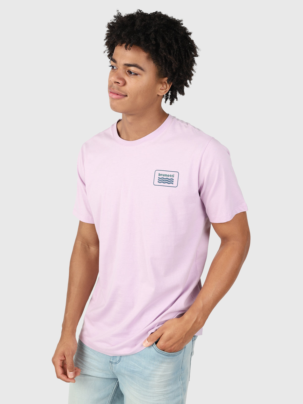 Logo-Wave Men T-shirt | Purple