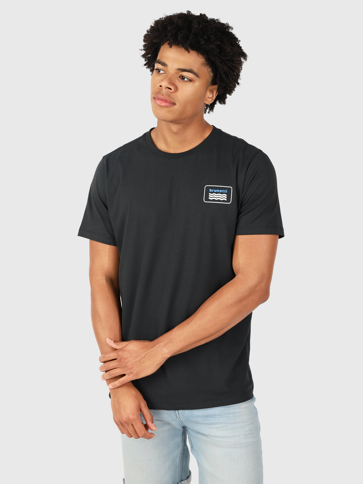 Logo-Wave Men T-shirt | Black