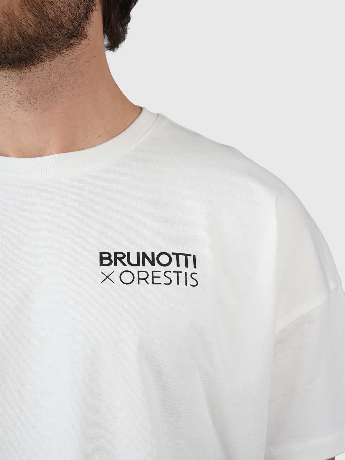 Orestis-Nature Heren Oversized T-shirt | Off-White