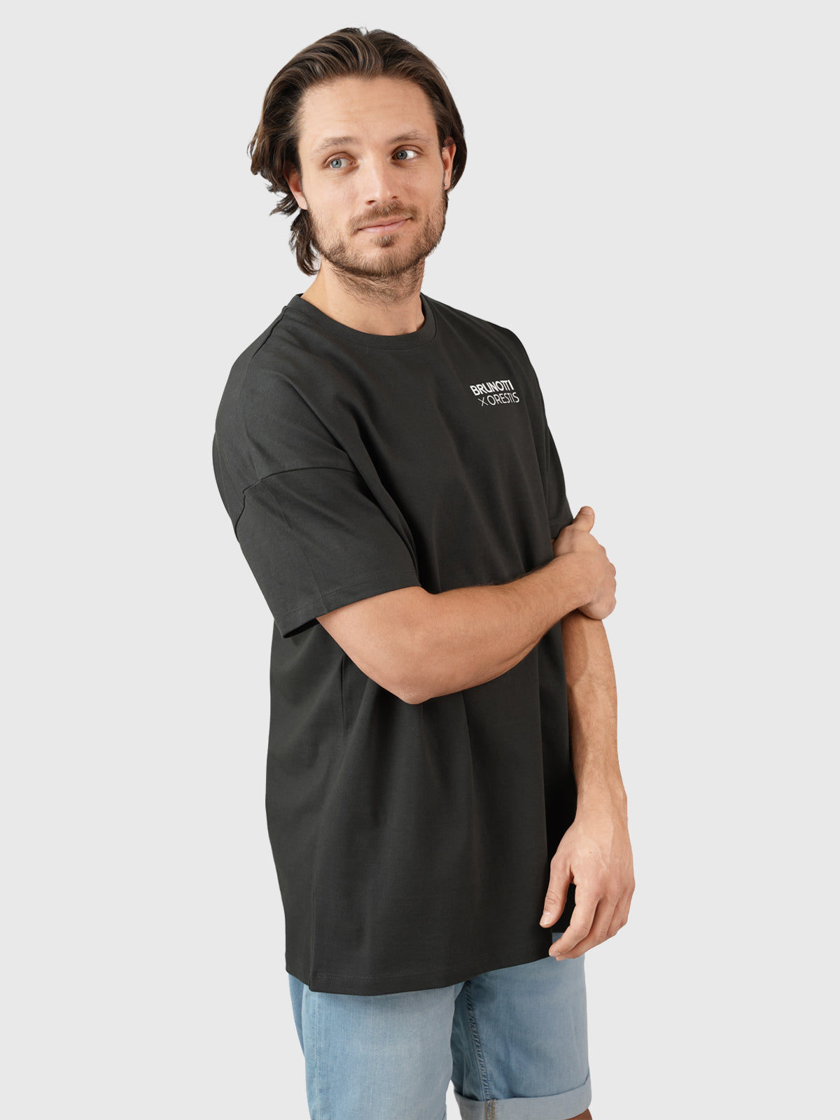 Orestis-Nature Men Oversized T-shirt | Black