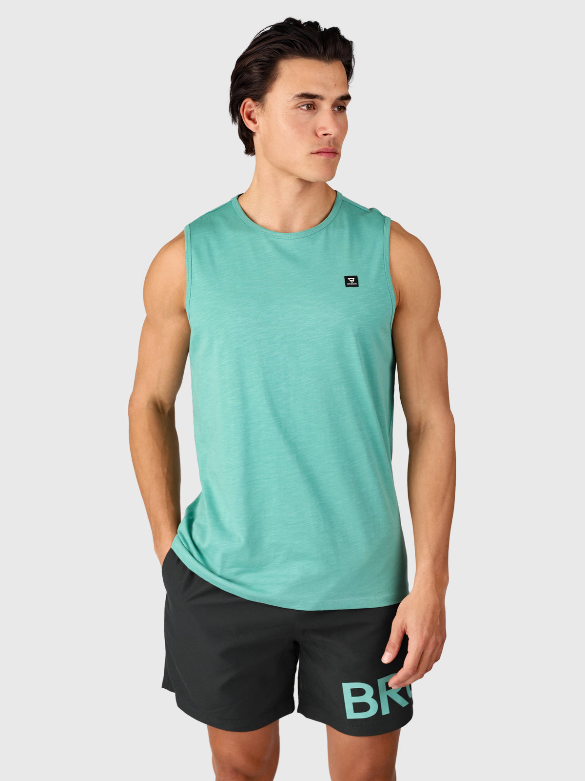 Malaku-Slub Men Singlet | Bottle Green