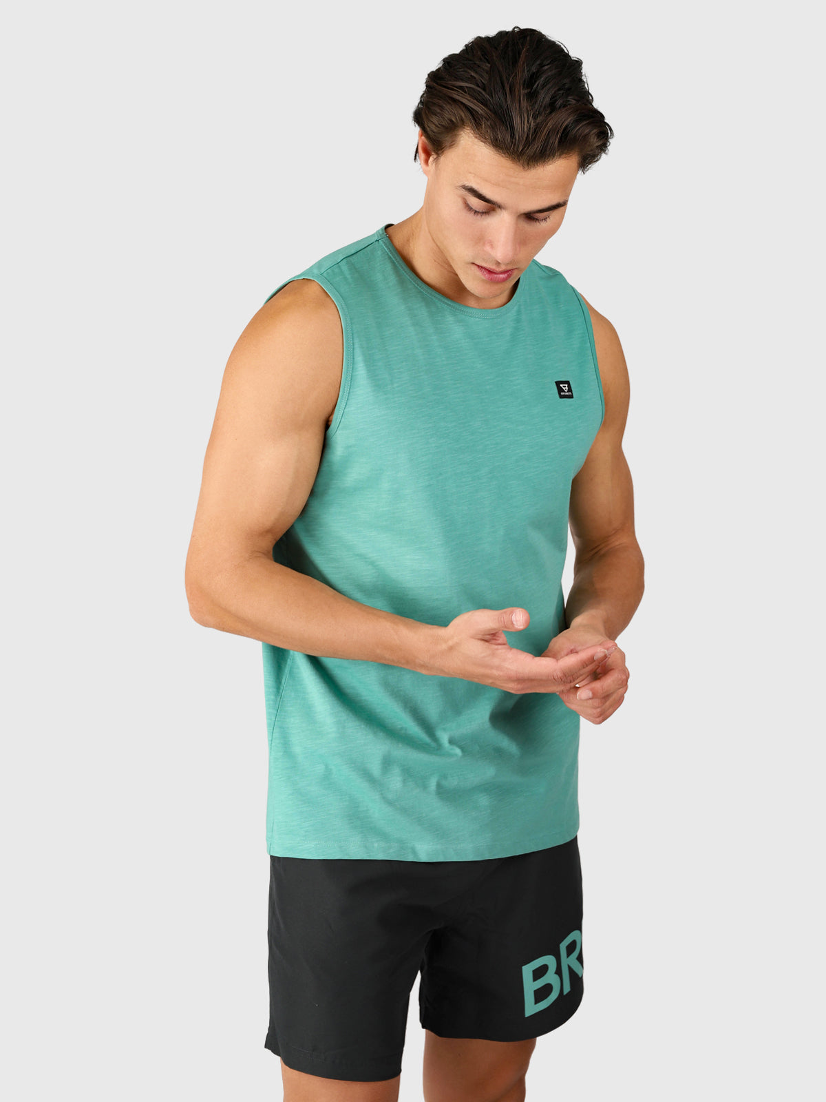 Malaku-Slub Men Singlet | Bottle Green