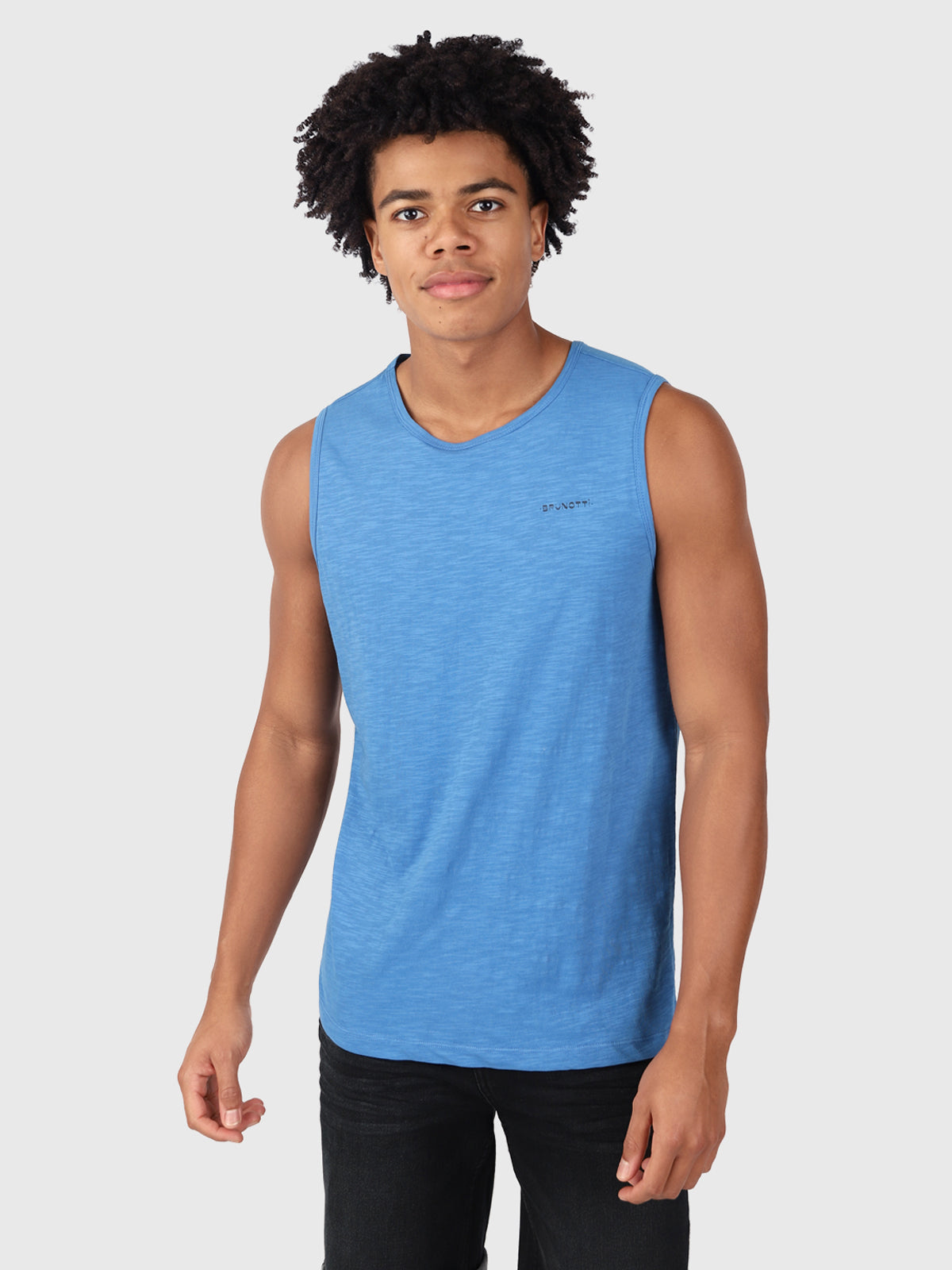 Malaku-Slub Herren Singlet | Blau