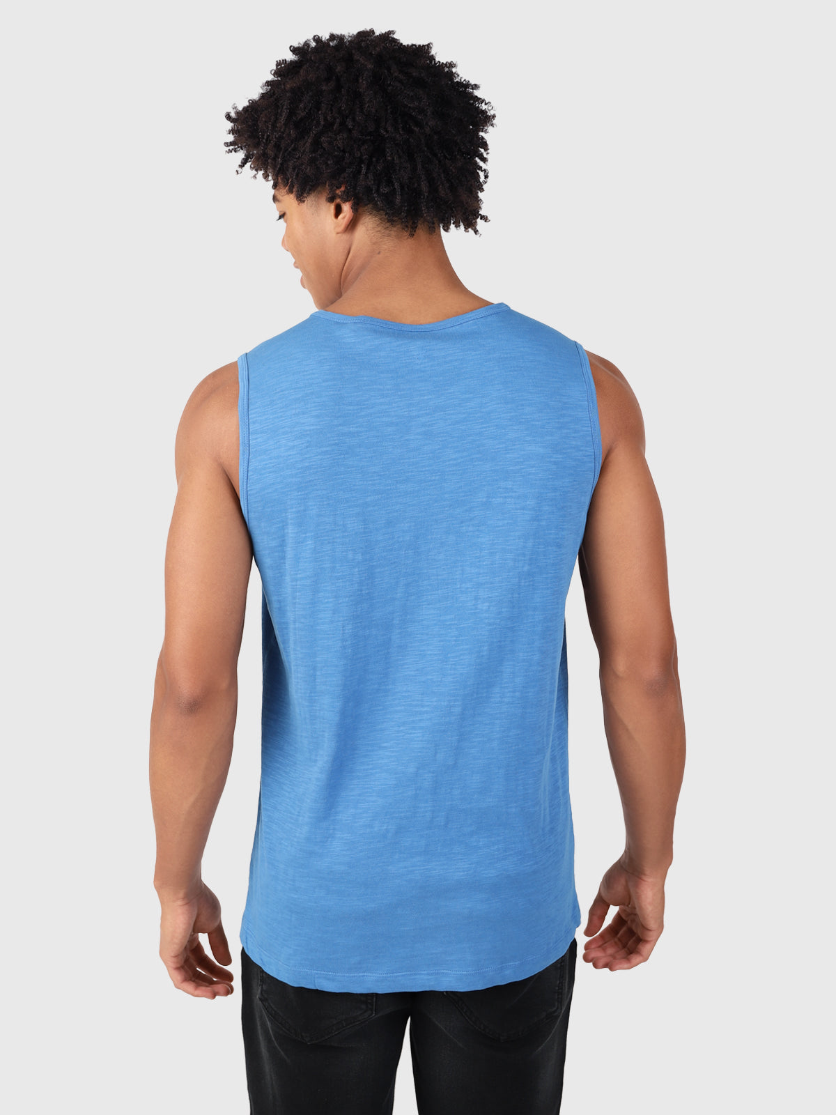 Malaku-Slub Men Singlet | Blue