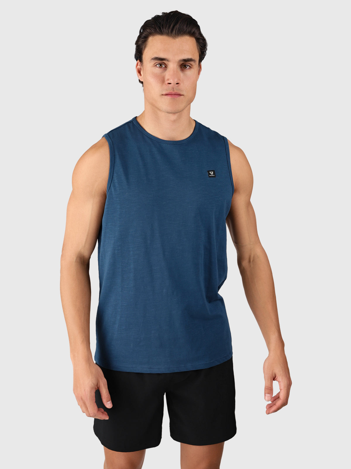 Malaku-Slub Men Singlet | Night Blue