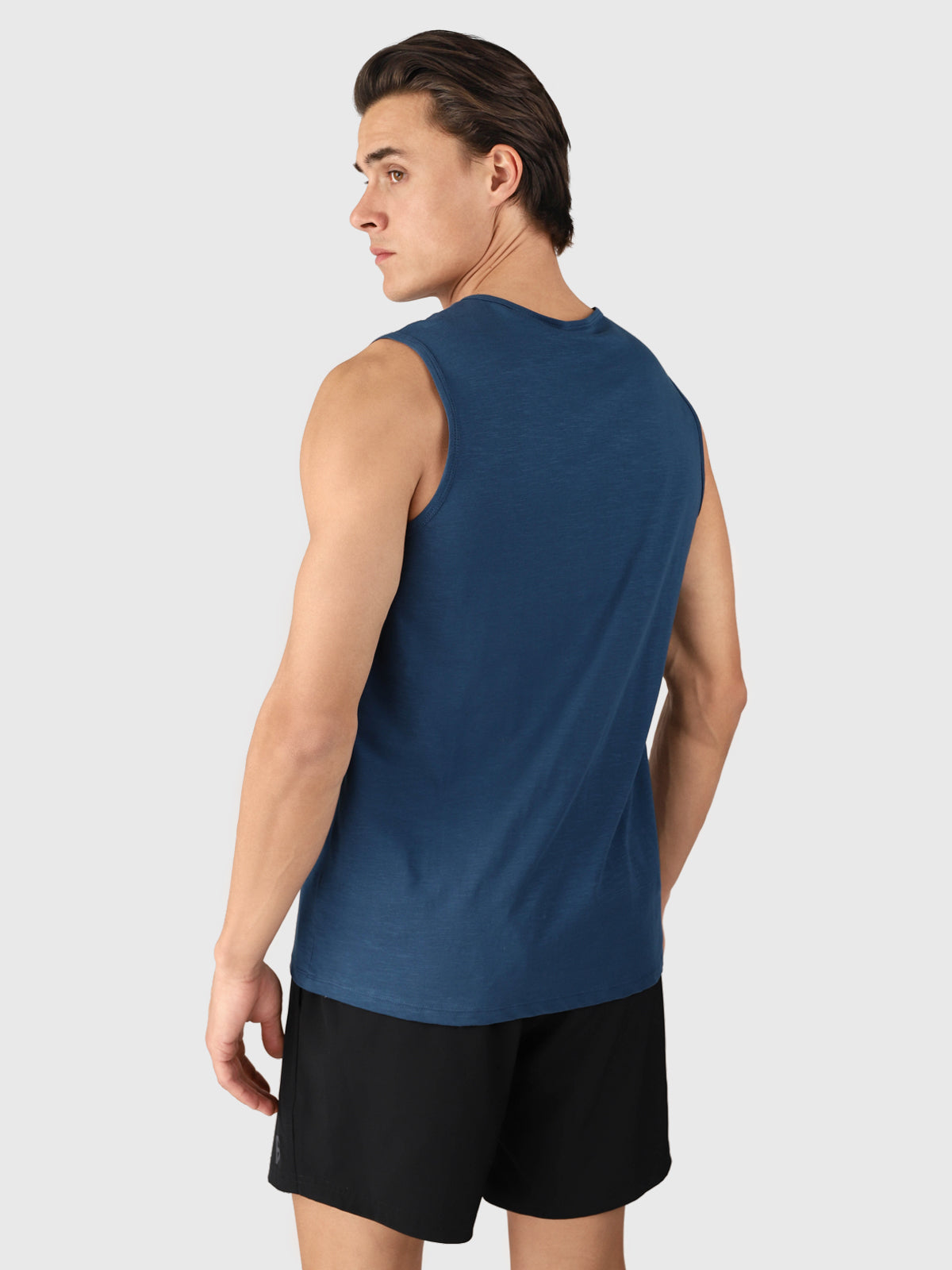 Malaku-Slub Men Singlet | Night Blue