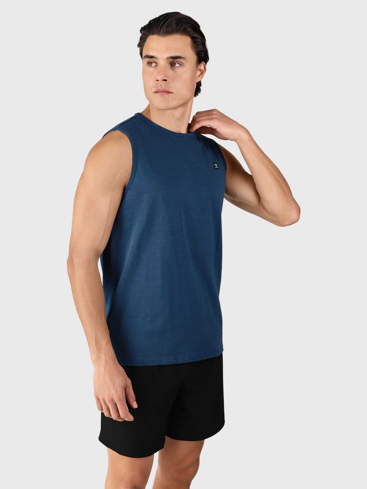 Malaku-Slub Men Singlet | Night Blue