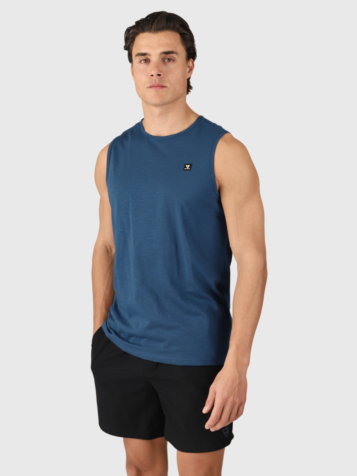 Malaku-Slub Men Singlet | Night Blue