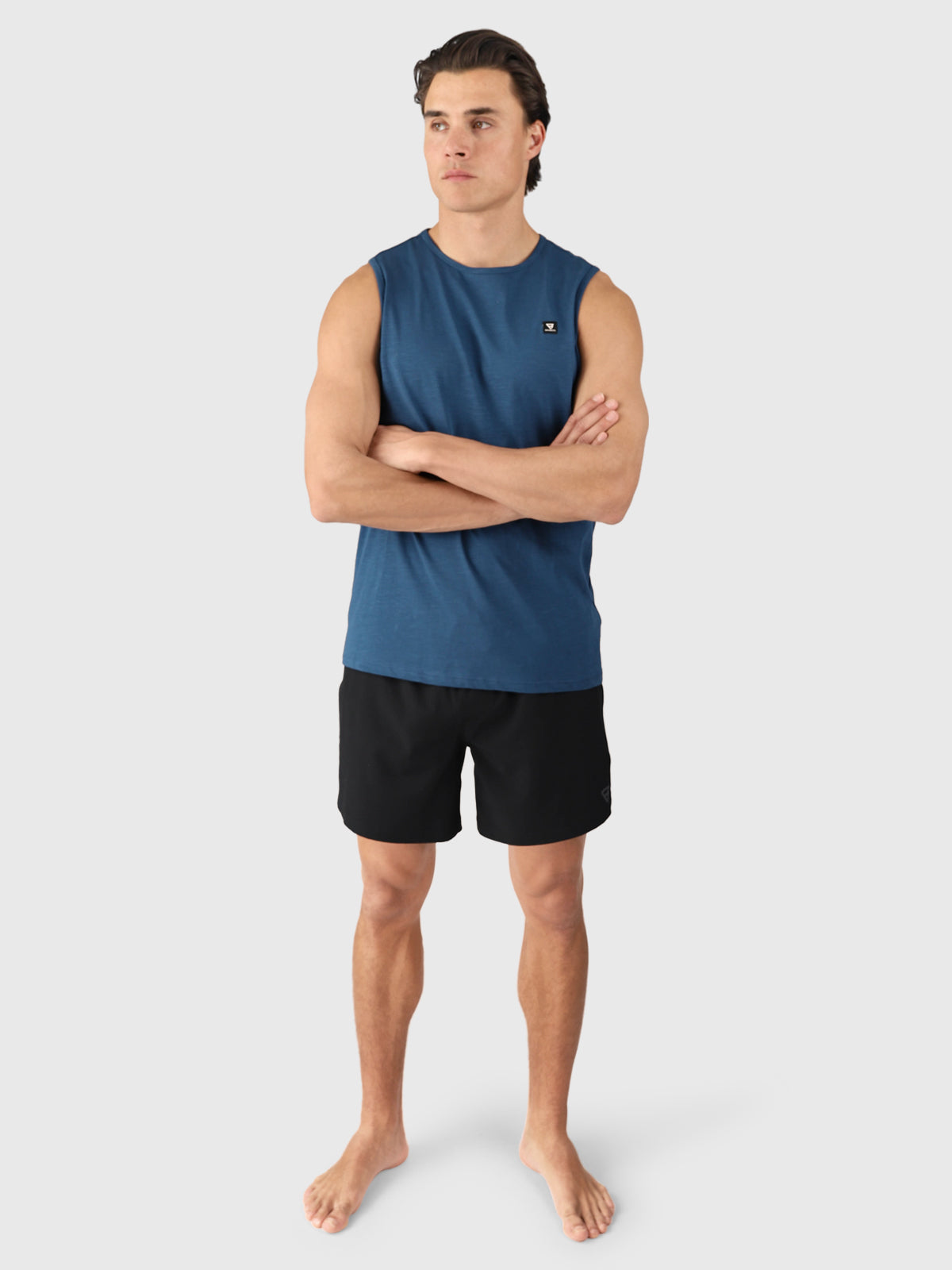 Malaku-Slub Men Singlet | Night Blue