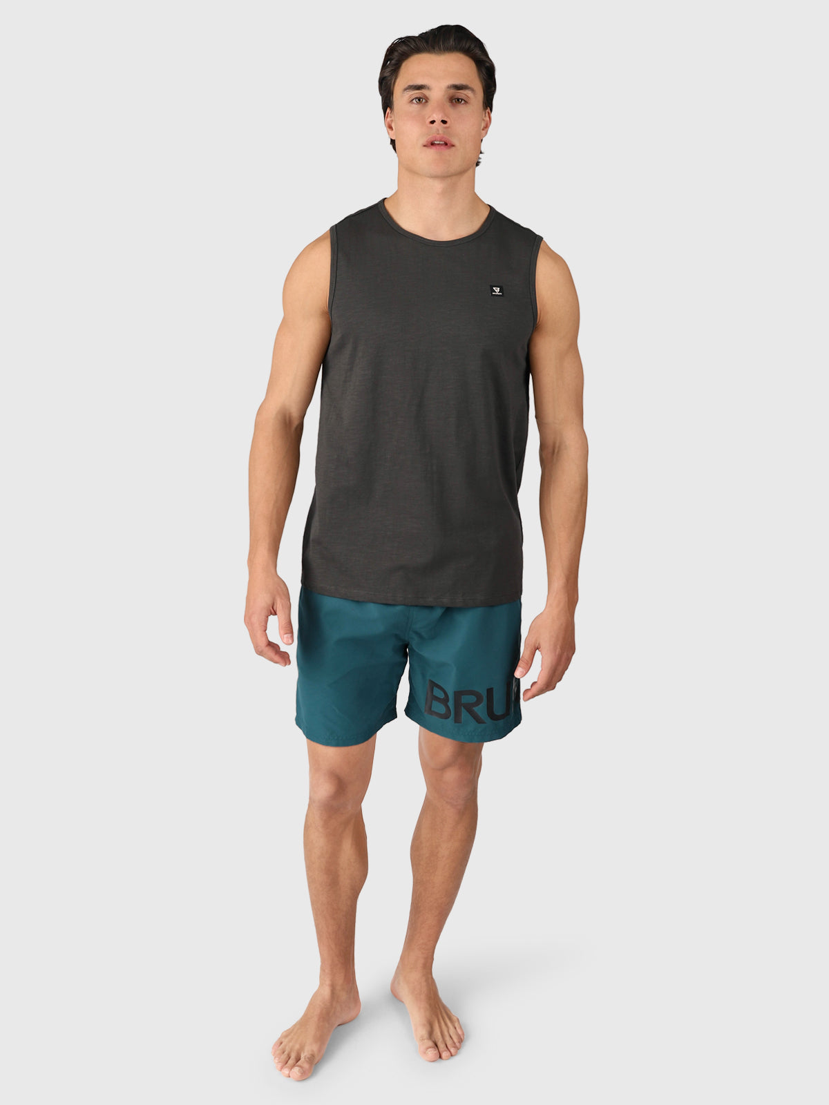 Malaku-Slub Men Singlet | Pirate Black