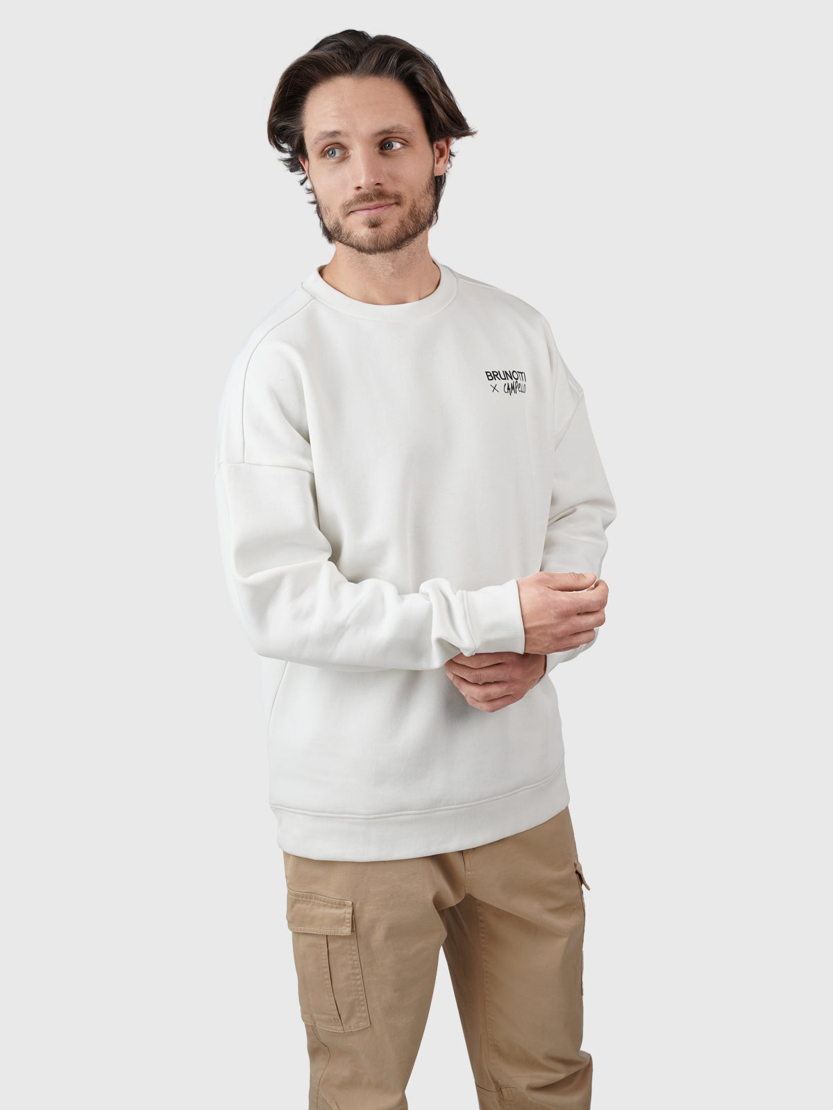 Campello-Island Heren Oversized Sweater | Off-White