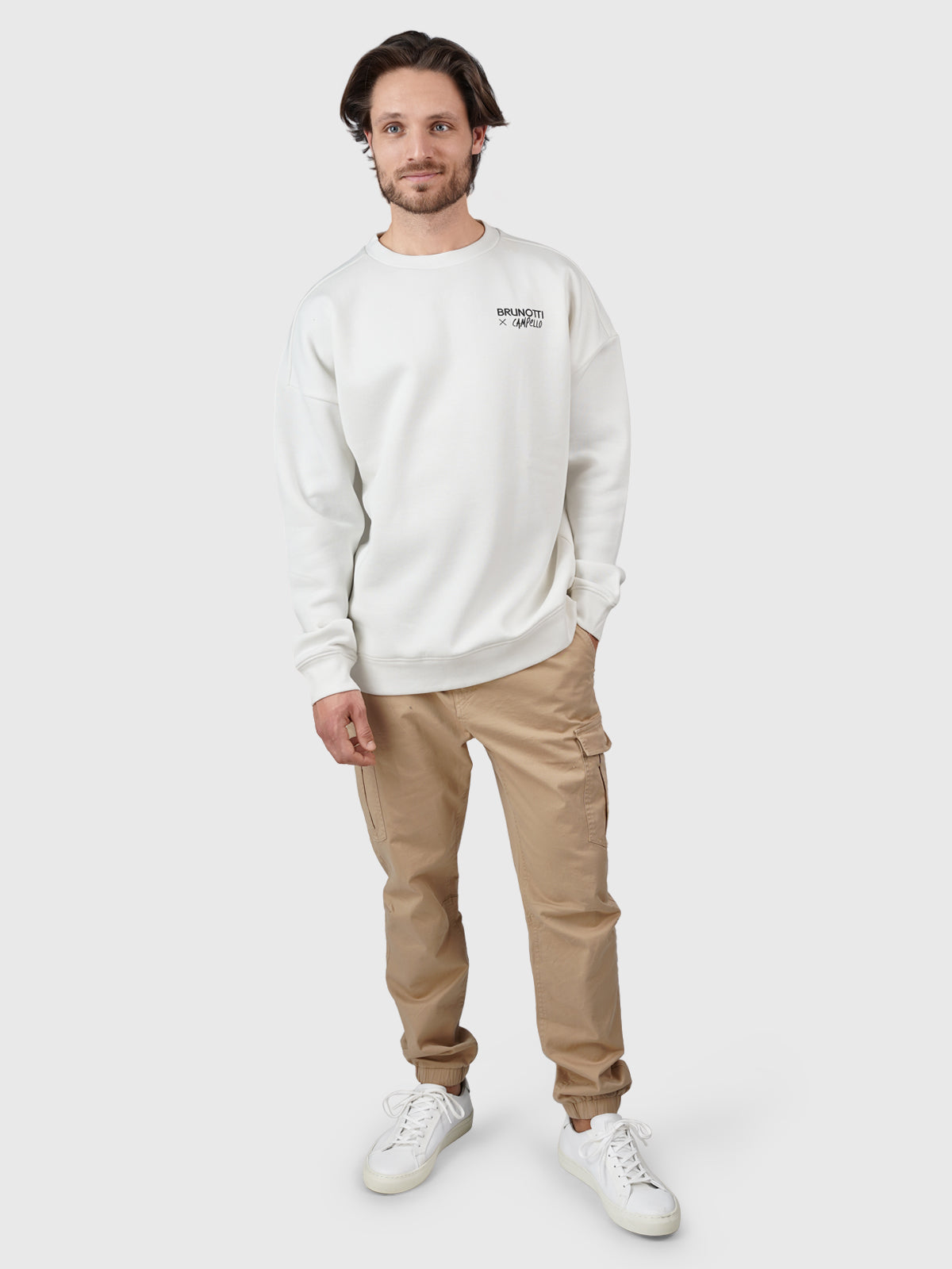 Campello-Island Heren Oversized Sweater | Off-White