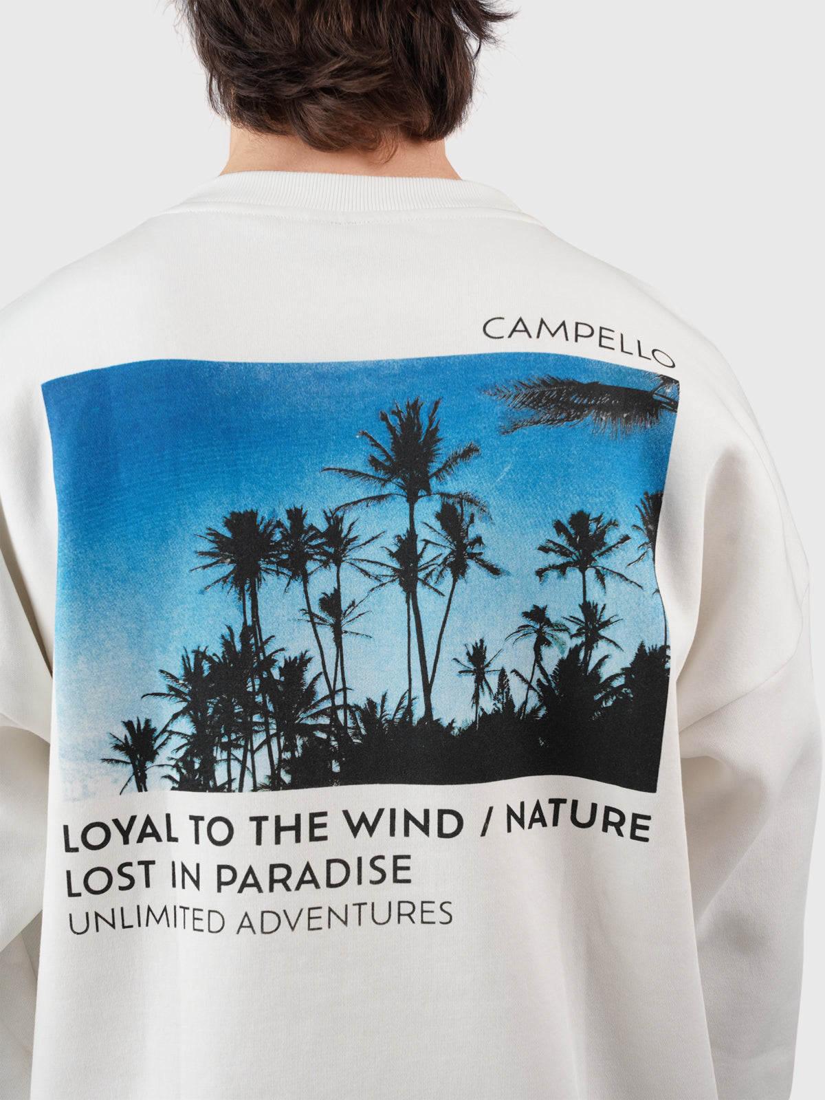 Campello-Island Herren Oversized Sweatshirt | Off-White