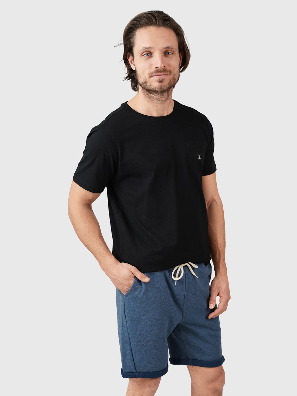 Salvino Herren Sweat Short | Blau