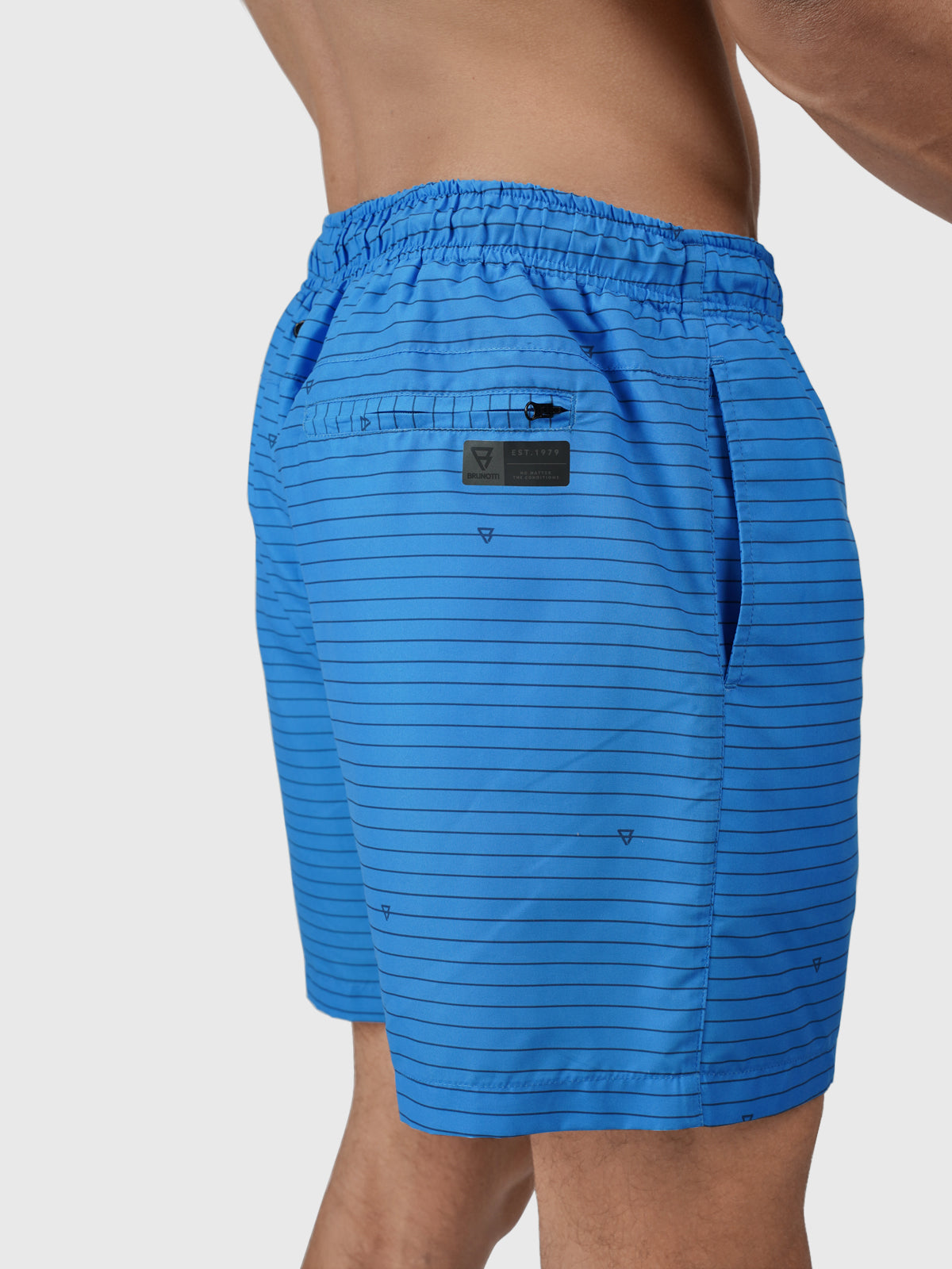Cruneco-Stripe Men Swim Shorts | Blue