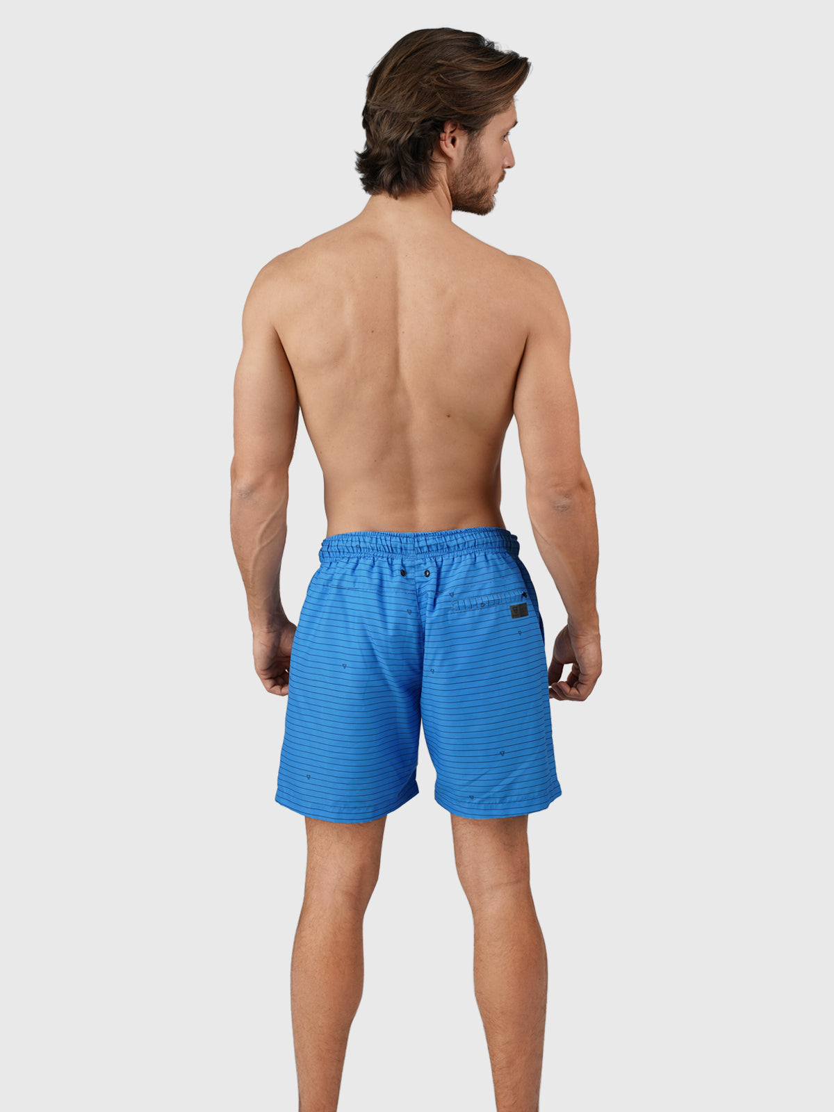 Cruneco-Stripe Men Swim Shorts | Blue