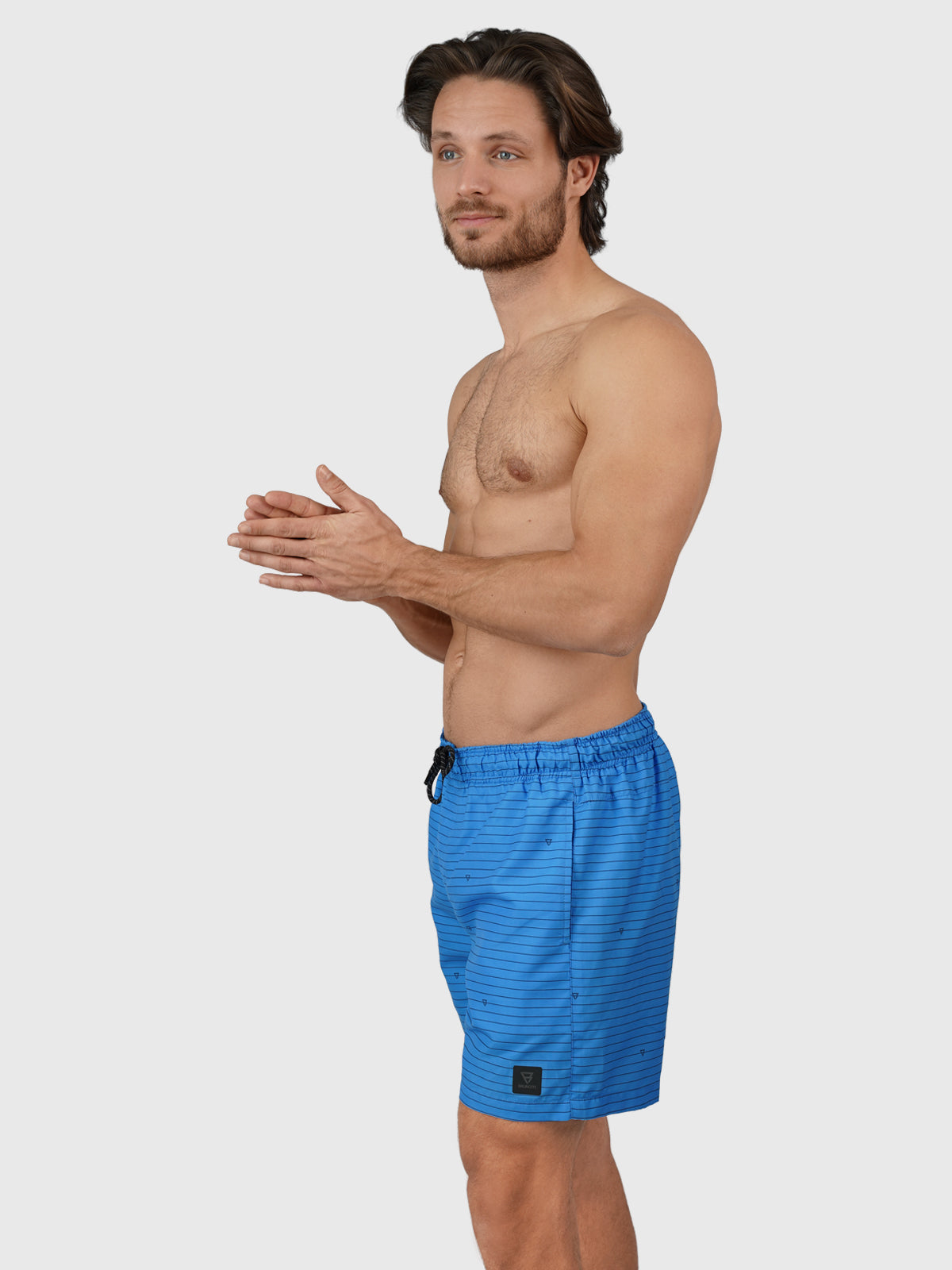 Cruneco-Stripe Men Swim Shorts | Blue
