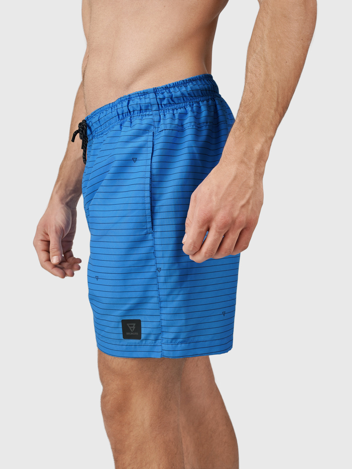 Cruneco-Stripe Men Swim Shorts | Blue