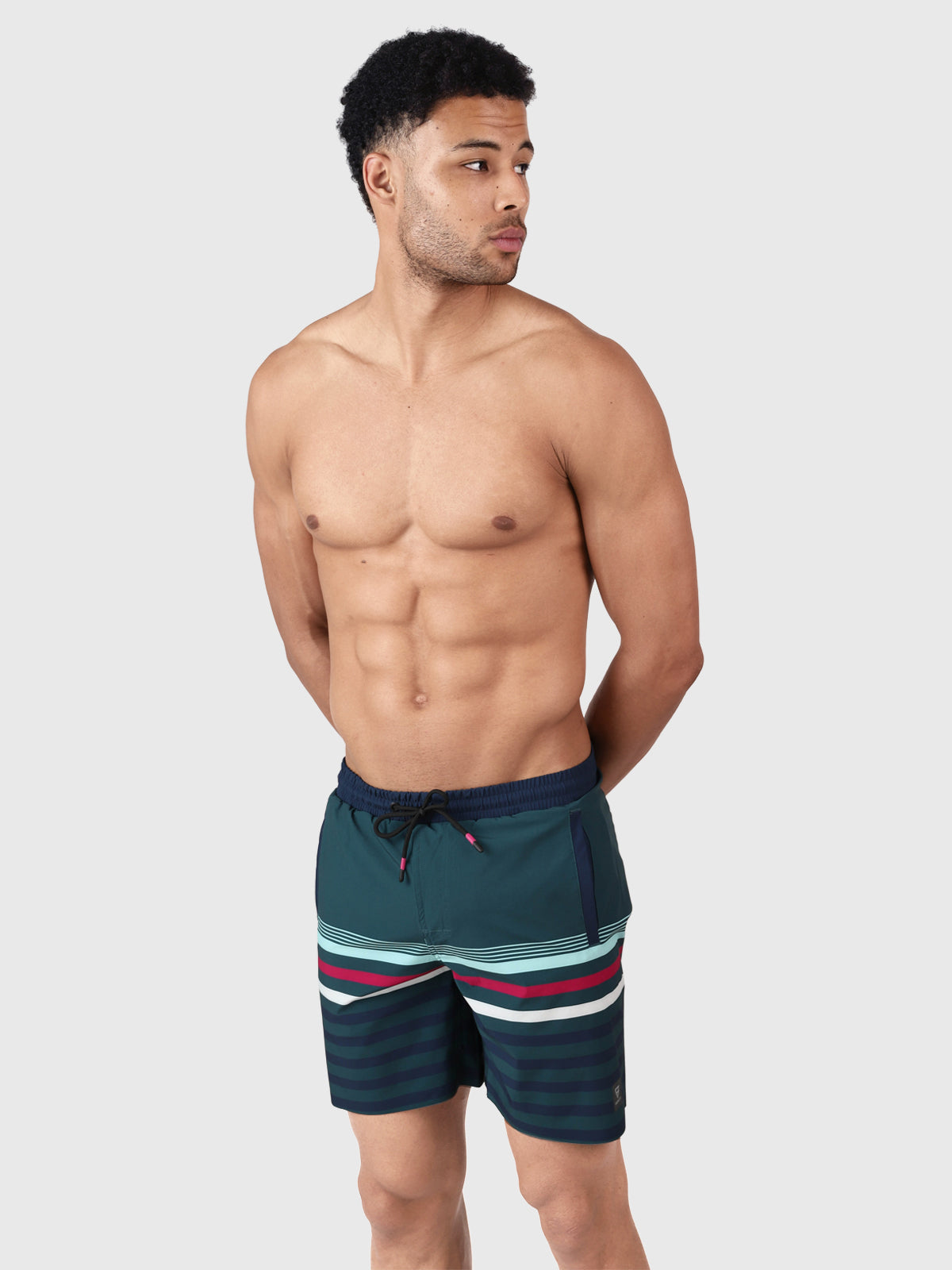 Perths Herren Badeshorts Lang | Grün