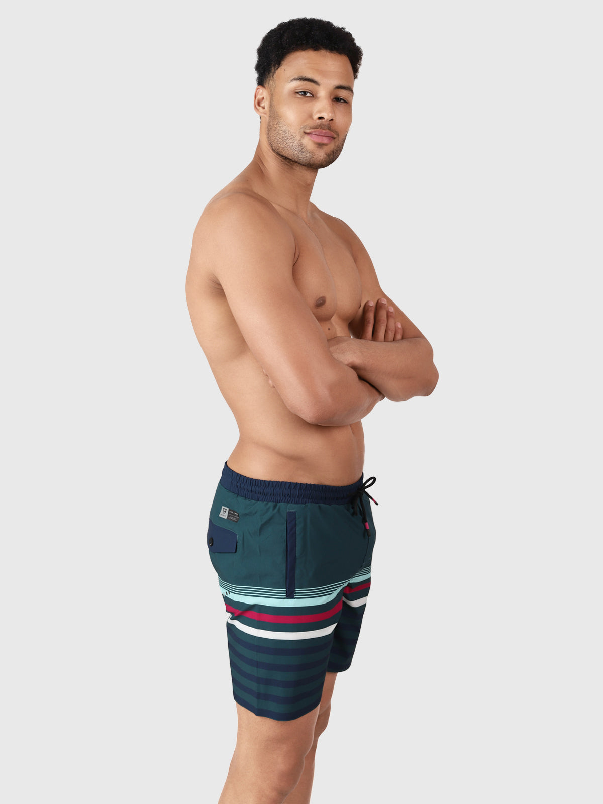 Perths Men Long Swim Shorts | Green