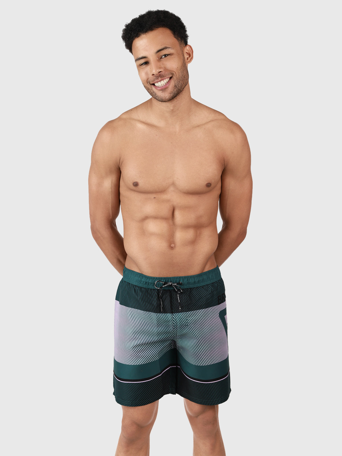 Maron Herren Badeshorts Lang | Grün