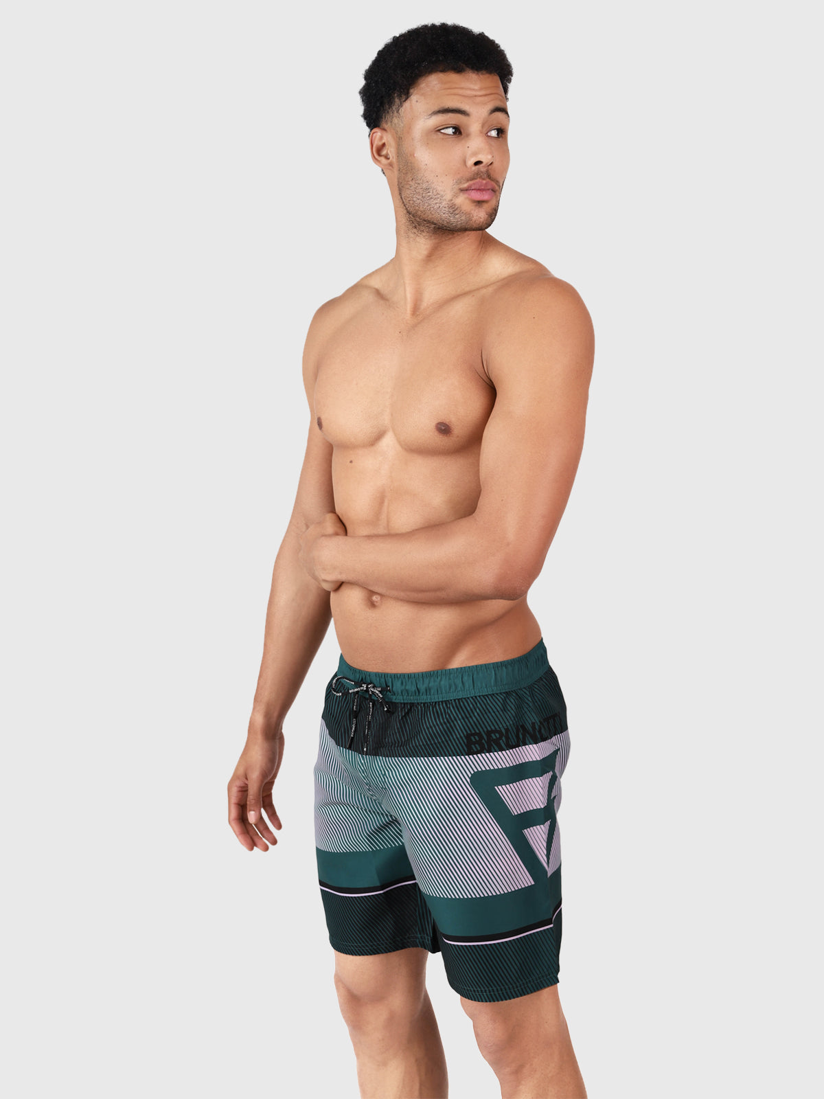 Maron Men Long Swim Shorts | Green