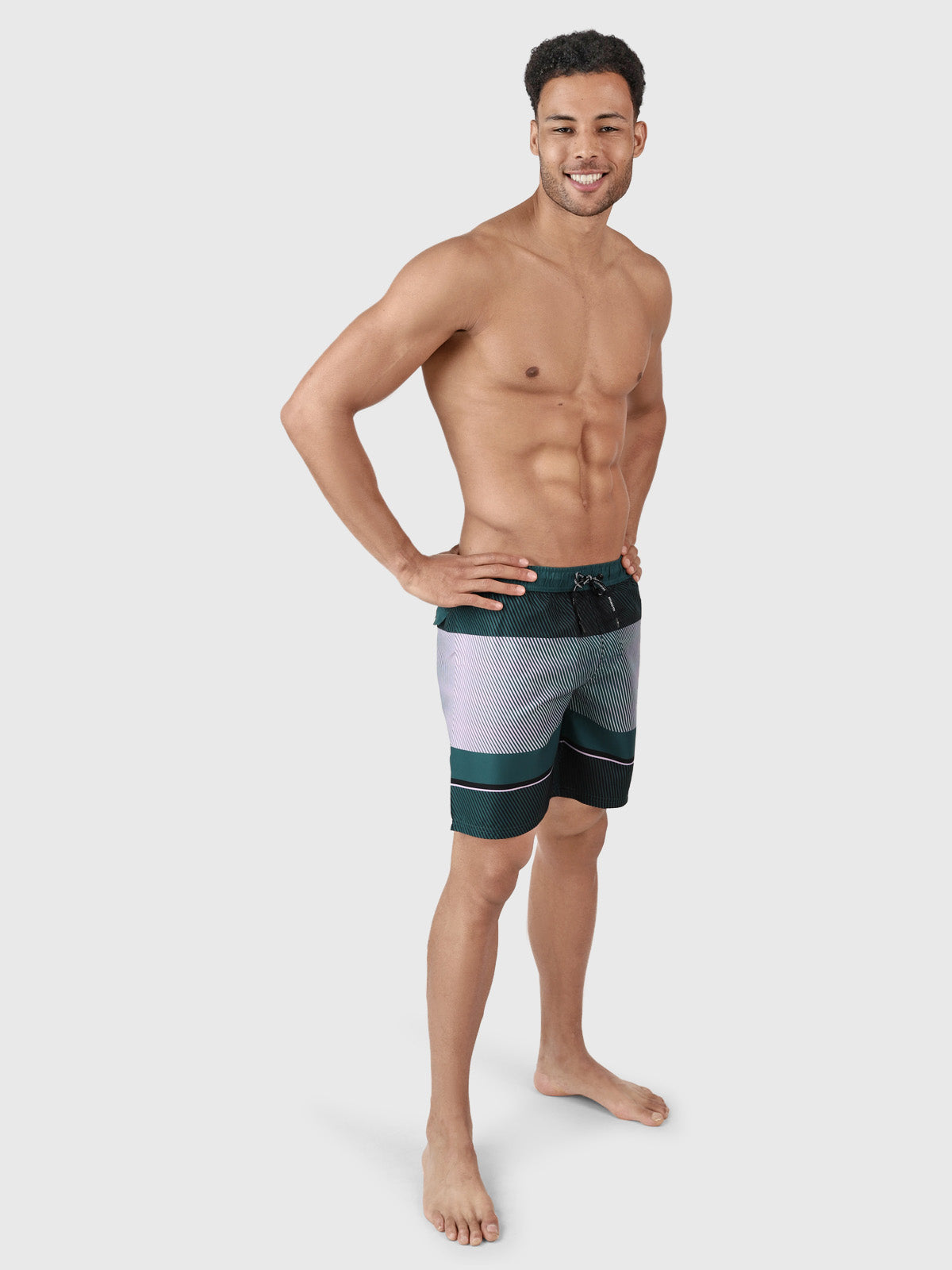 Maron Men Long Swim Shorts | Green