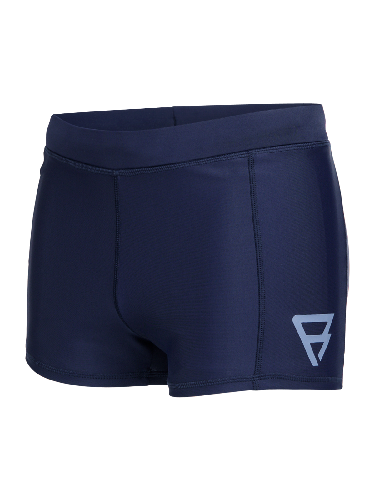 Samier-Logo Men Swim Trunks | Indigo Blue
