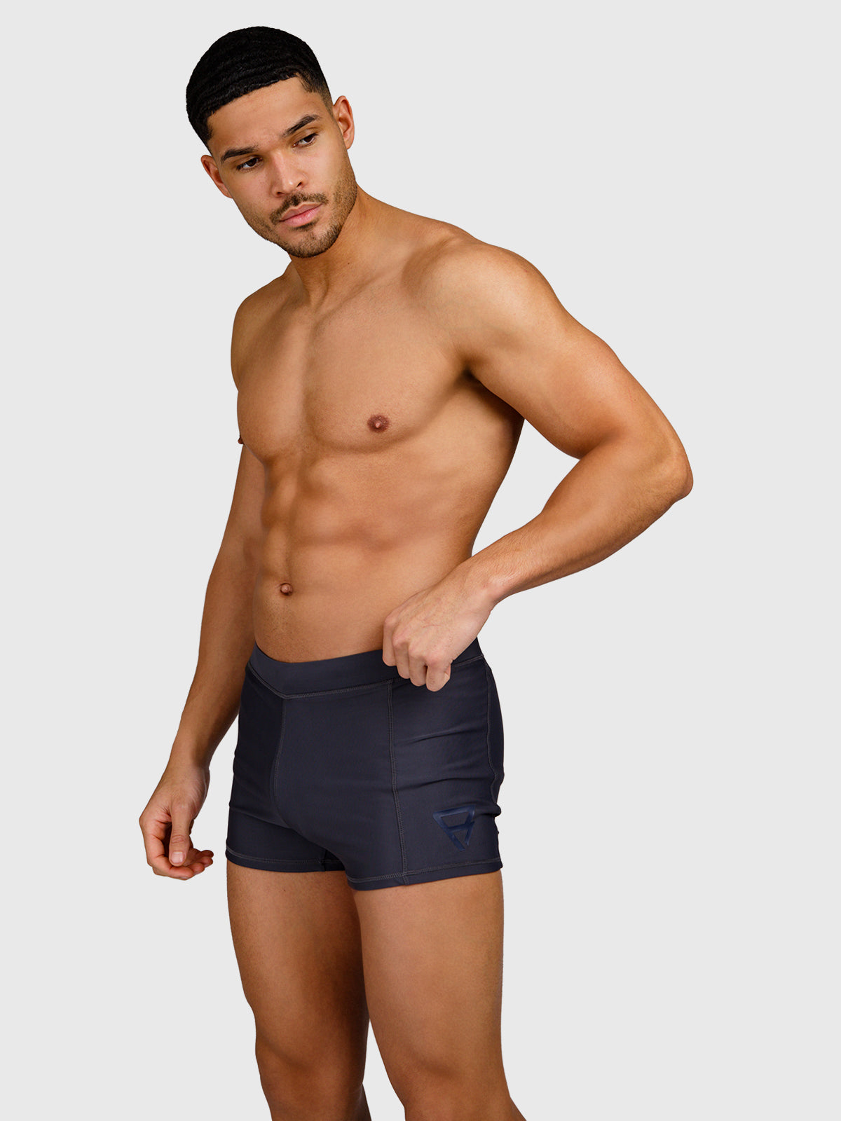 Samier-Logo Men Swim Trunks | Titanium