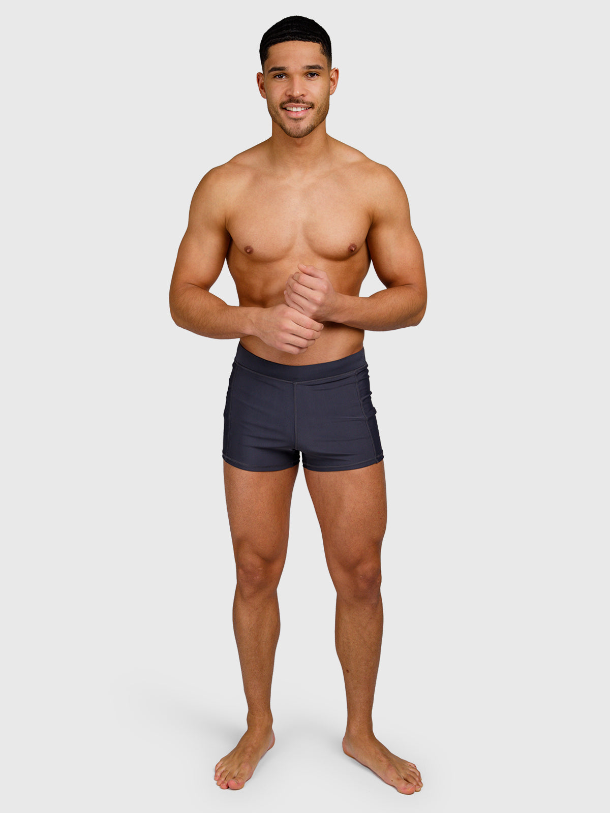 Samier-Logo Men Swim Trunks | Titanium