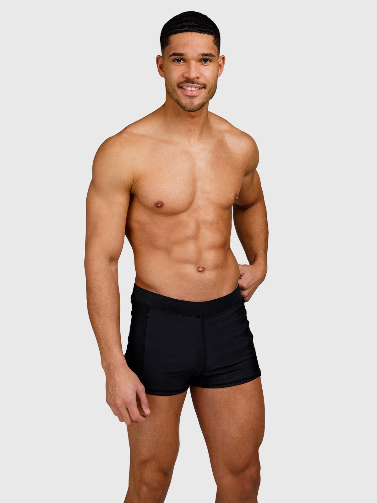 Samier-Logo Men Swim Trunks | Black