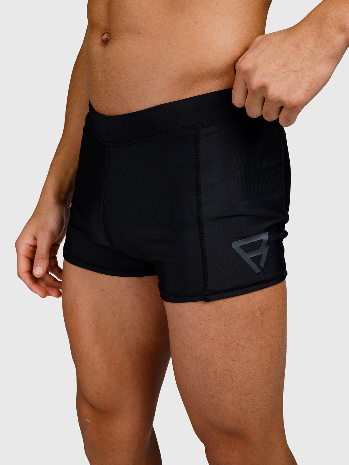 Samier-Logo Men Swim Trunks | Black